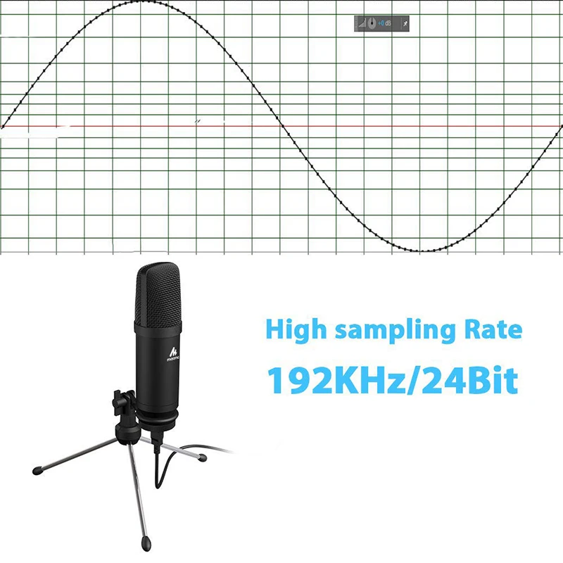 MAONO USB микрофон Подкаст конденсаторный микрофон 192 кГц/24 бит профессиональный микрофон с штативом Стенд для компьютера Youtube
