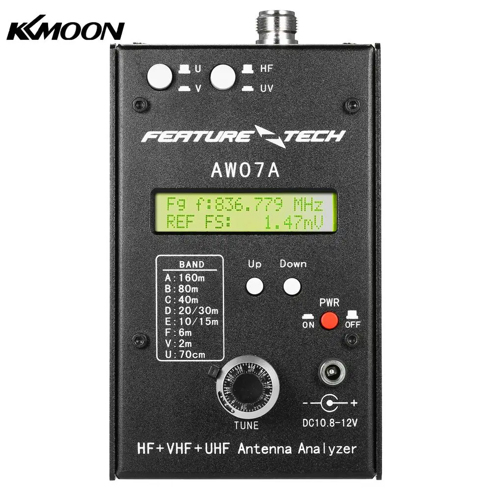 AW07A HF/VHF/UHF 160M Impedance SWR Antenna Analyzer Meter for Ham Radio Hobbyists DIY