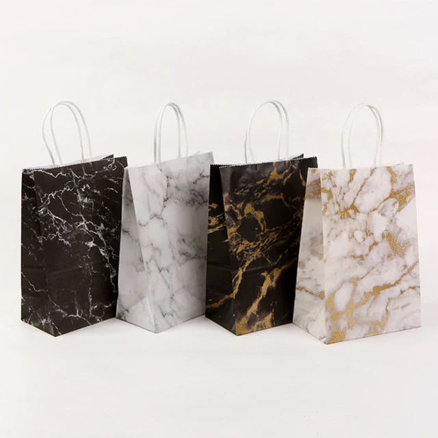 Dropship 6 Pcs Pink Marble Pattern Kraft Paper Gift Bags Party Favor Bags  Boutique Bags to Sell Online at a Lower Price