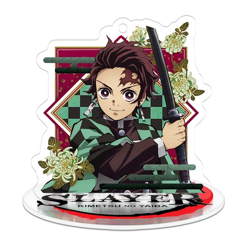 Demon Slayer: Kimetsu no Yaiba Tsuyuri Kanawo Tanjirou Kamado Nezuko Косплей акриловый брелок Подвеска подставка фигурка модель пластины - Цвет: 09