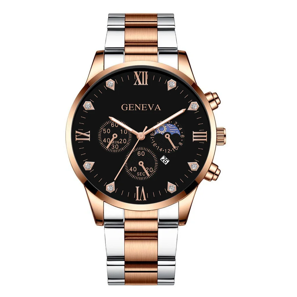 

New Hot Male Luxury Watch Men Stainless Steel Calendar Watch Mens Business Sport Casual Quartz Watch For Men relogio masculino
