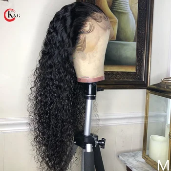 

KUNGANG Curly 13*4 Lace Front Human Hair Wigs With Baby Hair 130%'150% Density Brazilian Non-Remy Hair Wig Pre-Plucked