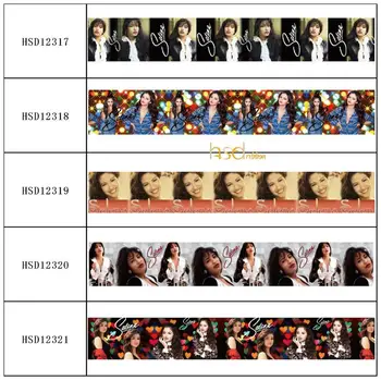 

HSDCraft 22MM 25MM 38MM 50MM 75MM Custom Beauty star design HT Printed on Grosgrain Ribbon 10Yards/Roll