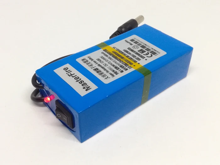 20 компл./лот MasterFire DC 12V 4800 мА · ч, литий-ионный, Батарея Перезаряжаемые батарейный блок с DC-12480 Мощность Зарядное устройство для видеонаблюдения Камера