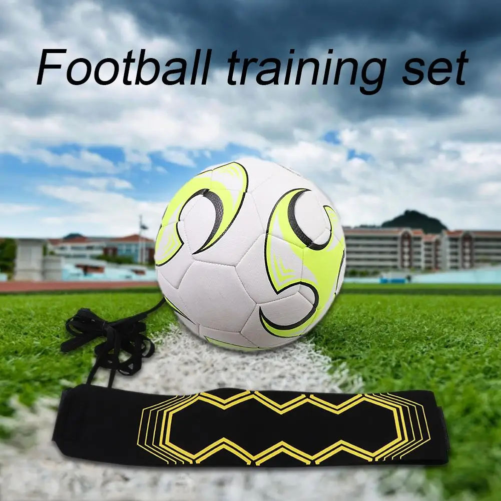 1 Set Soccer Training Sports Assistance Adjustable Football Trainer Soccer Ball Practice Belt Training Equipment Kick Throw