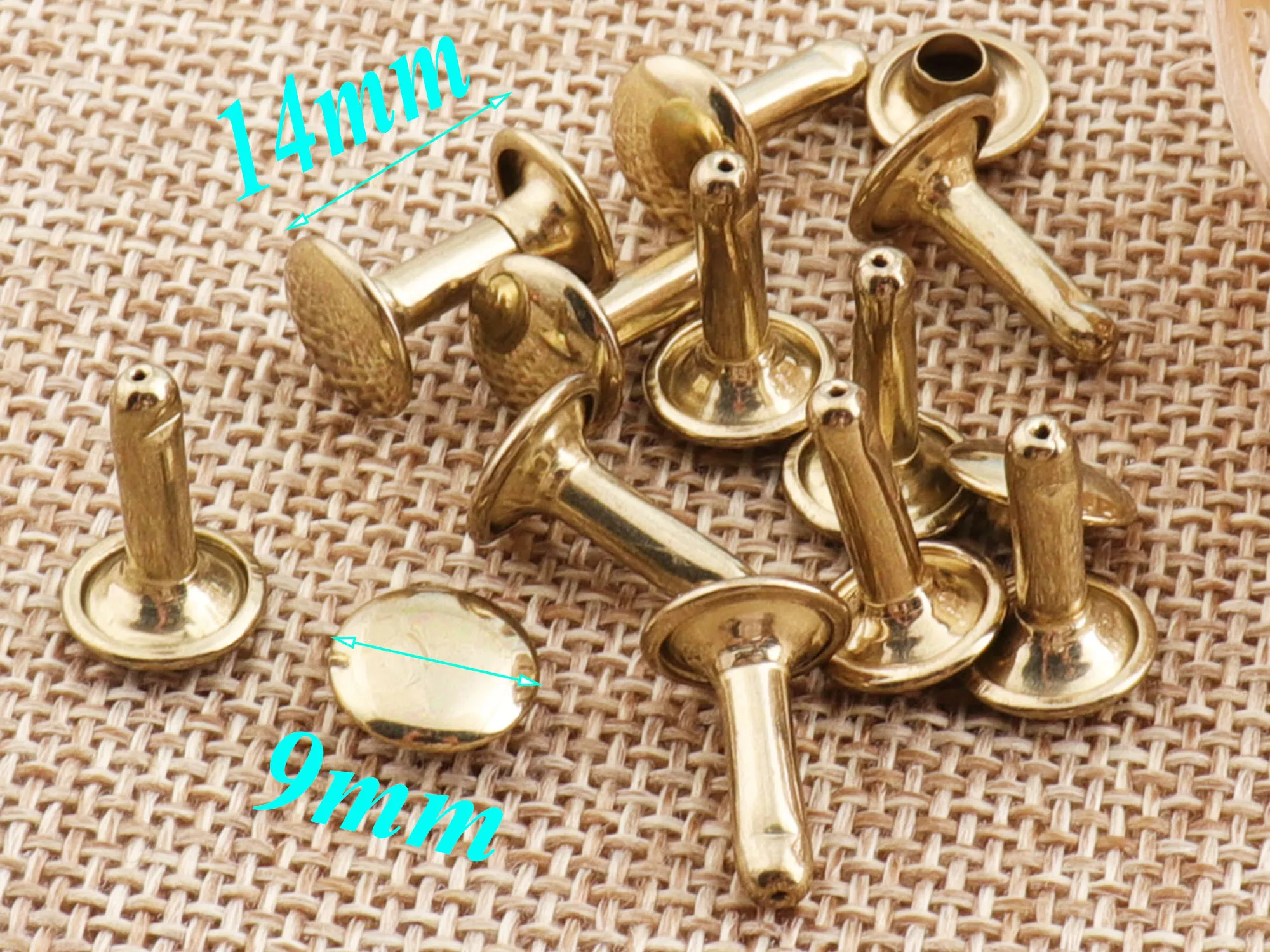 100sets Bronze Dome Double Cap Rivets,purse Round Rivets Domed Studs