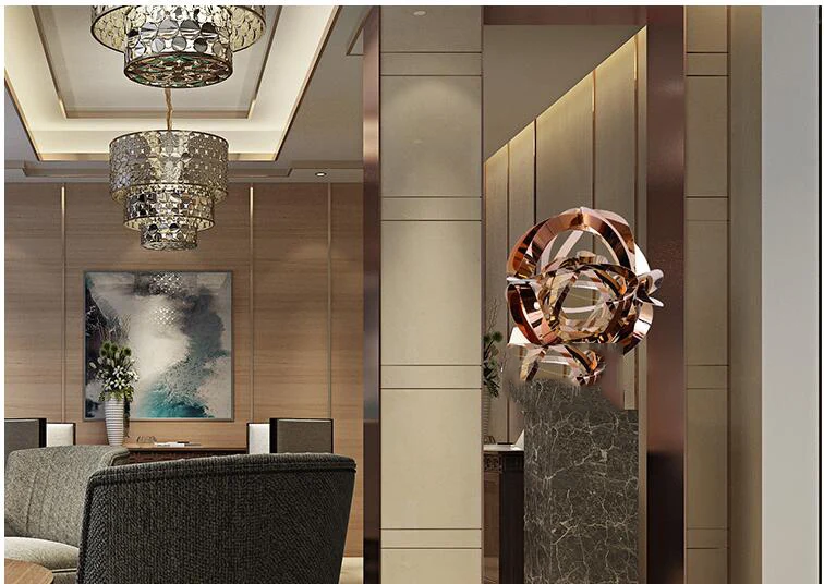 Modern Luxury Stainless Steel Floor Sculpture 4 Modern Luxury Stainless Steel Floor Sculpture 4