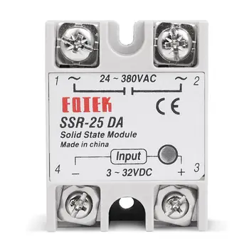 

1pcs solid state relay SSR-25DA 25A SSR-10DA SSR-25DA SSR-40DA 5-24VDC TO 24-380V AC SSR 25DA,6-20mA