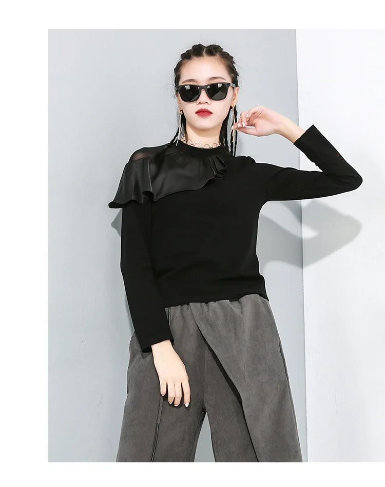 SuperAen Весенние Новые футболки с круглым вырезом женские хлопковые однотонные повседневные женские футболки с круглым воротником женские топы