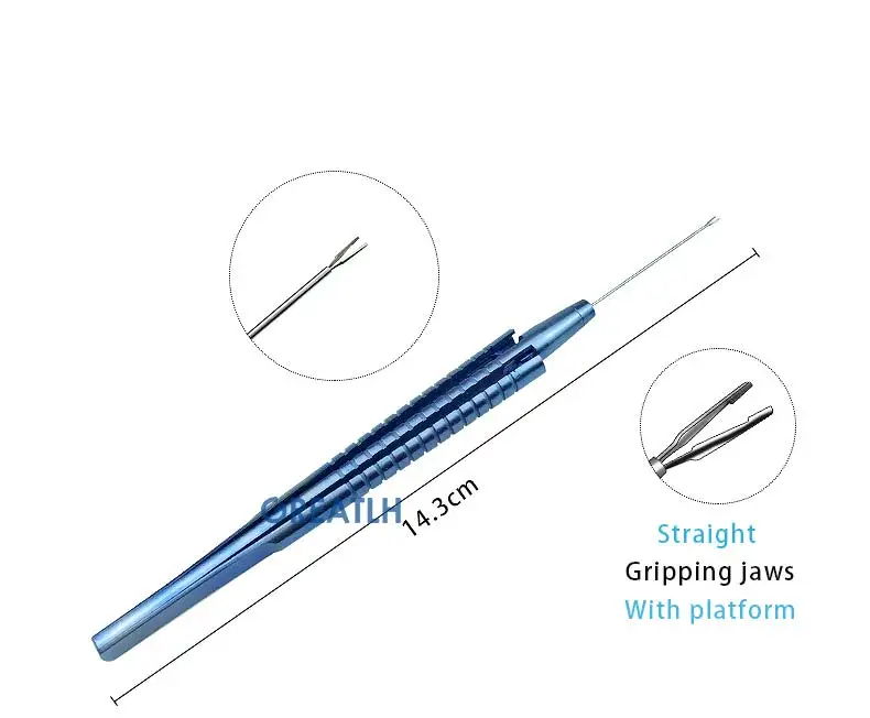 Ophthalmic Retinal Capsulorhexis Forceps Foreign Body Forceps Straight/Curved/Angled Ophthalmic Surgery Instruments 140mm Long