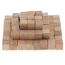 Cubes en bois de 1cm, blocs carrés en bois pour les maths, la fabrication, l'artisanat et les projets éducatifs de bricolage, lot de 100