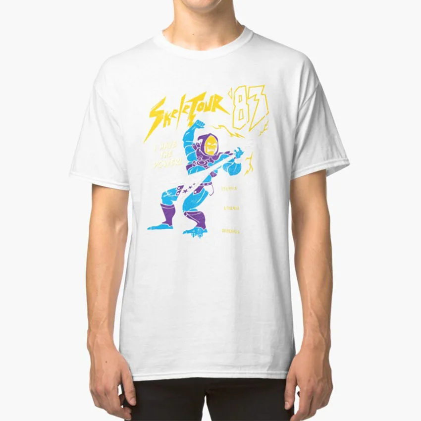 Skelour '83 T - Shirt He Man Skeletor He Man Masters Universe Heman Rock Roll Guitar