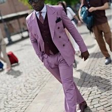 Индивидуальный заказ, новая одежда для жениха, мужской костюм, облегающий костюм, 2 предмета, смокинги для жениха, свадебные костюмы на выпускной(пиджак+ штаны