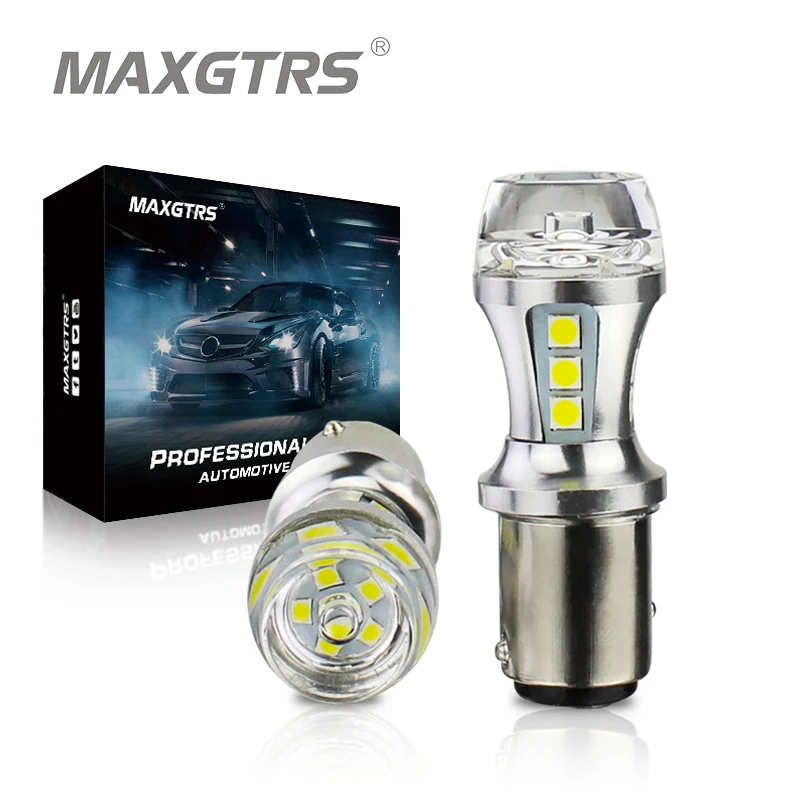 Светодиодсветодиодный автомобильная лампа MAXGTRS 2x P21/5 Вт BAY15D 1157 сигнал заднего