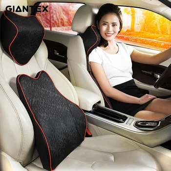 

GIANTEX Car Headrest Neck Pillow Lumbar Back Support Cushion for Driver Memory Foam Car Pillows for Lower Back Support Dropship