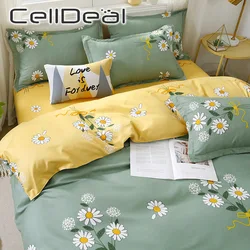 Romantic And Fresh Daisy Flower 3/4pcs Bedding Set Three Or Four Pieces Bed Sheet Gorgeous Fashion Comfortable Fabrics  Fashion