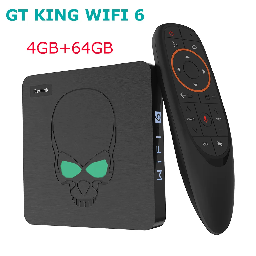 Смарт ТВ-бокс Beelink GT-King Android 9 0 Amlogic S922X DDR4 4 ГБ 64 1000 м 2 4G/5G Dual WIFI 4K медиаплеер |