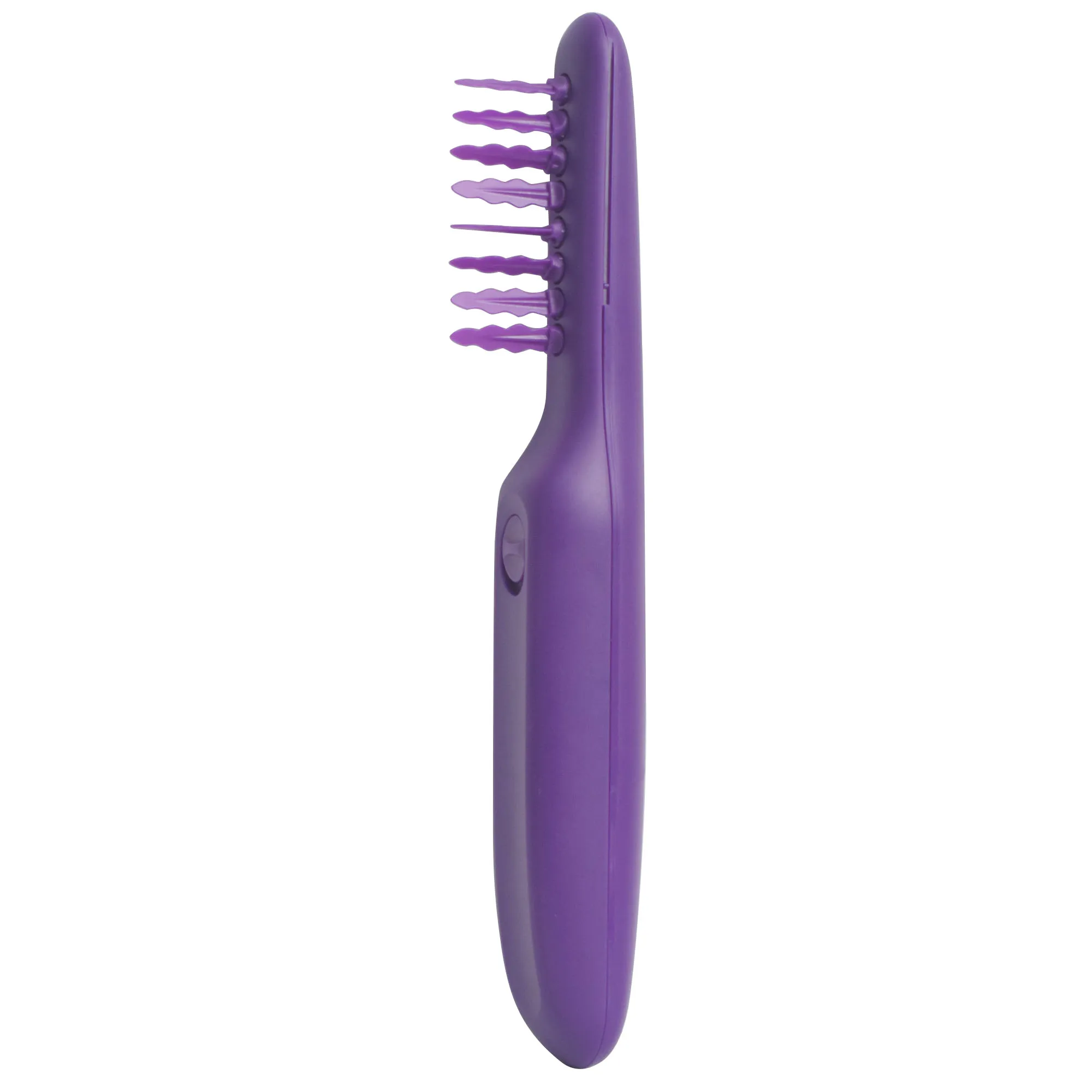 Электрическая расческа для женщин, влажная или сухая, приручить гриву, электрическая расческа для распутывания волос с крышкой щетки, для взрослых и детей - Цвет: Фиолетовый