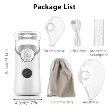

Silent Inhalation Nebulizer Mini handheld Household Vapor Inhaler USB Charging Respirator Humidifier for Kids Adults Health Care