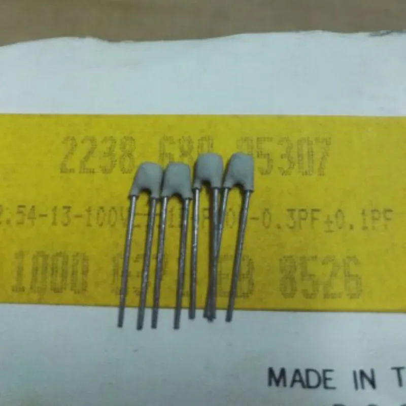50PCS NEW BC 100V 0.3PF P2.5MM silver film ceramic capacitor PH 0.3pf/100v high frequency hot sale 0.3P 100vdc | Электроника