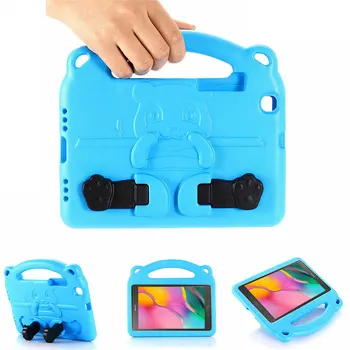 

Kids Case For Samsung Galaxy Tab A 8.4 Inch 2020 T307 Funda Shockproof Protect Cover Handle Stand Bear Pattern Tablet Case Shell