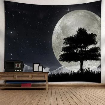 

$ UNIVERSE SPACE TAPESTRY NIGHT SKY FOREST WALL TAPESTRY BEDROOM HANGING DECORATIVE CURTAIN FABRIC FASHION HOME CLOTH ADORNMENT