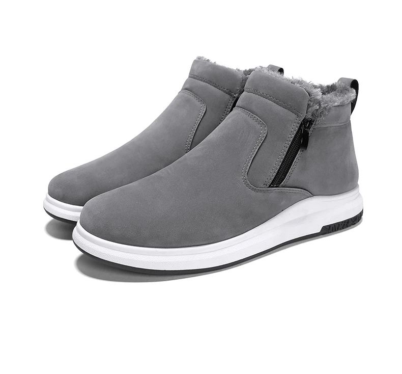 Men Snow Boots Winter Boots Men Winter Shoes Zipper Warm Ankle Botas Hombre Warm Casual Shoes Men Men Plush Winter Sneakers