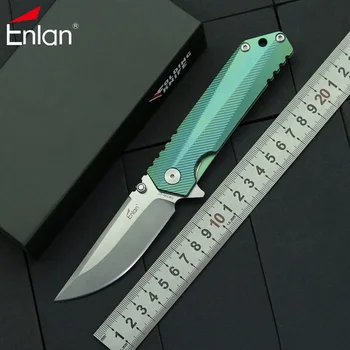 

Enlan EW100 Pocket Folding Knife AUS-8 Blade Titanium Handle Outdoor Camping Hunting Survive Tactics Gift Collect Knife EDC Tool