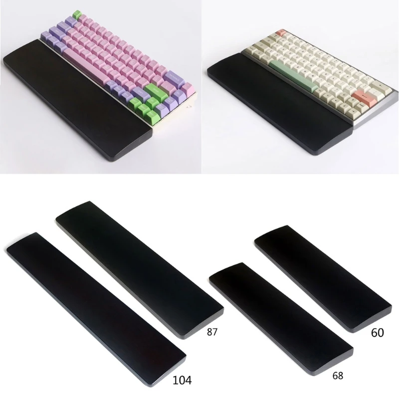 

Wood Wrist Rest Pad Keyboard Wood Black Wrist Rest Support Protection With Anti-Slip Pad for Mechanical Keyboard