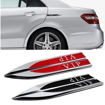 

Car Fender Side Badge Decals Rear Trunk Sticker For VIP Logo For bmw e46 e90 ford focus 2 fiesta volkswagen peugeot 206 audi a3