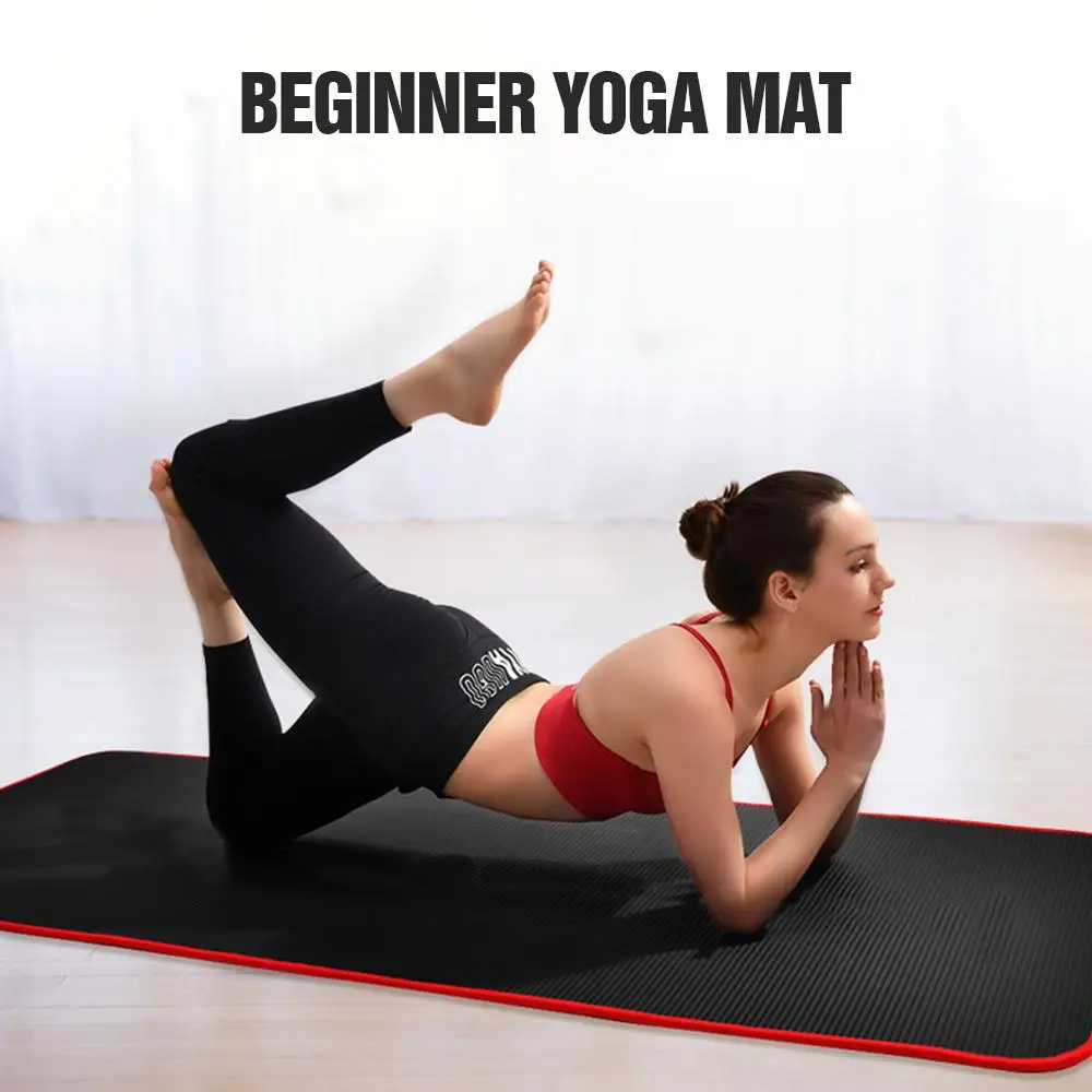 

183 * 61 * 1cm Fitness Mat Body Line Elasticity Universal Yoga Mat Aerobics Home Durable Outdoor Non-Slip Mat Beginner