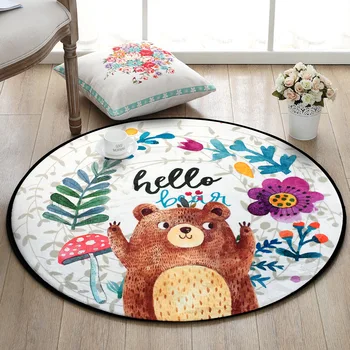 

Kids Play Rug Cute Cartoon Bear Rug Backing Great For Nursery Baby,Parfect Gift For Kids Bedroom Play Room Classroom