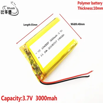

3.7V 3000mAh 104055 Polymer Li-Po li ion Rechargeable Battery cells For Mp3 MP4 MP5 GPS mobile bluetooth