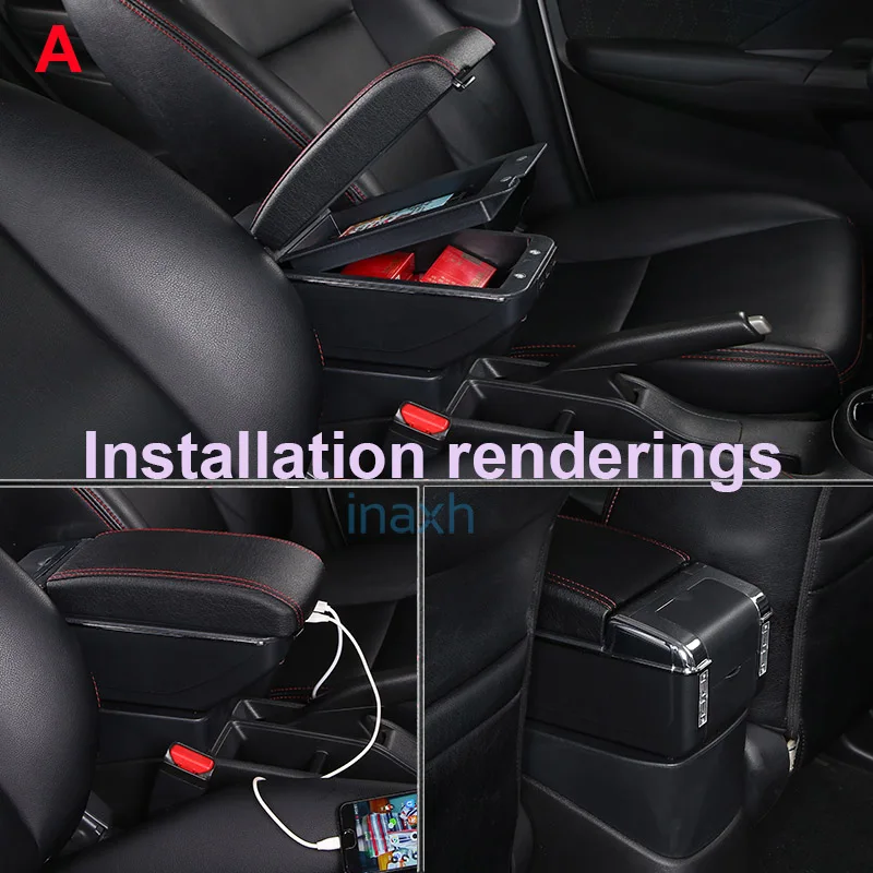 For Hyundai I10 Armrest For Hyundai I10 Car Armrest box Interior Parts details Retrofit parts Storage box Car Accessories USB