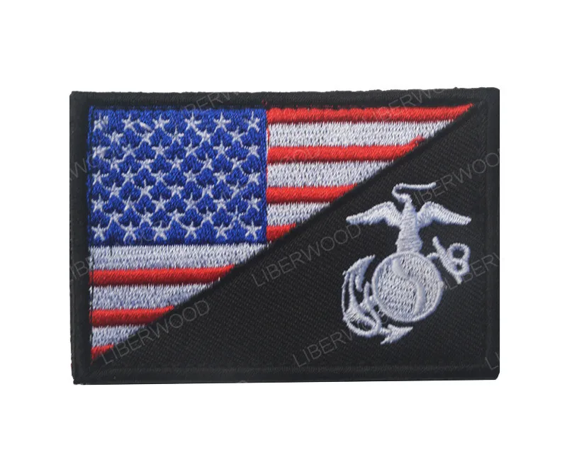 USMC 11 Size 5x8cm Американский, американский, морской корпус, USMC, ВМС, уплотнения, 6 команд, трезубец, нашивка, спецназ, Devgru, страйкбол, тактическая, Боевая, нашивка, значок - Цвет: USMC 11 Size 5x8cm