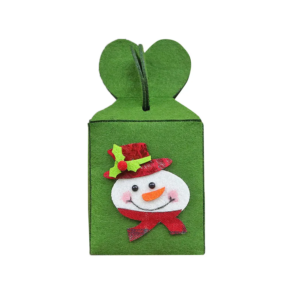 Christmas Gift Bags Foldable Candy Gift Bag Non-woven Decoration Gift Bag Christmas Decorations For Home#3s