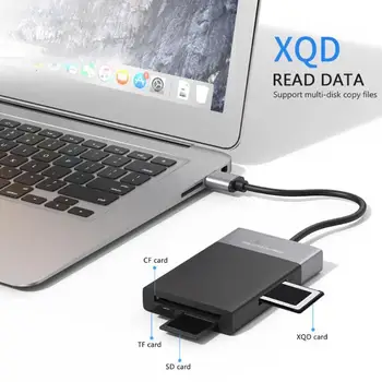 

6 in 1 USB 3.0 to XQD/TF High Speed Multi Memory Card Reader ABS and Aluminum Alloy Shell PVC Wire 2 Port HUB Adapter
