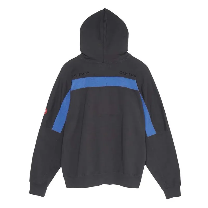Синяя лента, CAV, EMPT C. E19AW, худи с капюшоном, Ретро стиль, стирается, для пожилых мужчин и женщин, 1:1, высокое качество, CAV, Empt, CAV, EMP, толстовка с капюшоном