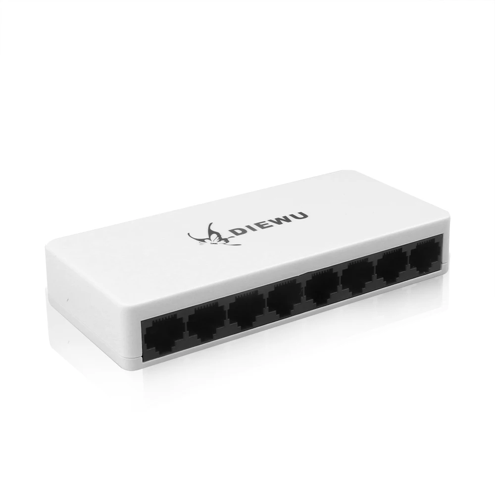 8 Порты LAN Ethernet сетевой коммутатор gigabit 10/100 Мбит/с Высокая производительность LAN Сетевые коммутаторы Ethernet со штепсельной вилкой европейского стандарта