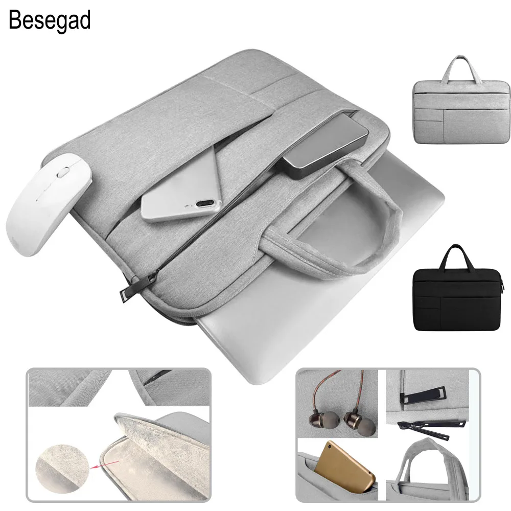 

Besegad Portective Laptop Carrying Storage Laptop Bag Sleeve Handbag Case Cover Pouch for MacBook Air Pro Xiaomi 13 13.3 15 inch