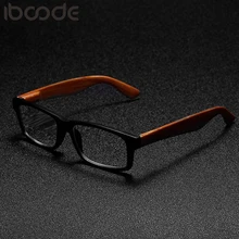 Iboode имитация дерева квадратные очки для чтения для мужчин и женщин прозрачные линзы для дальнозоркости очки унисекс