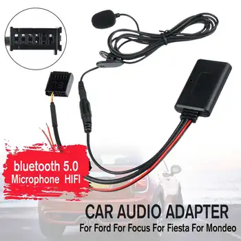 

HIFI Car bluetooth 5.0 Aux USB Handsfree Microphone Cable Adapter AUX Audio MIC for Ford For Focus For Fiesta For Mondeo