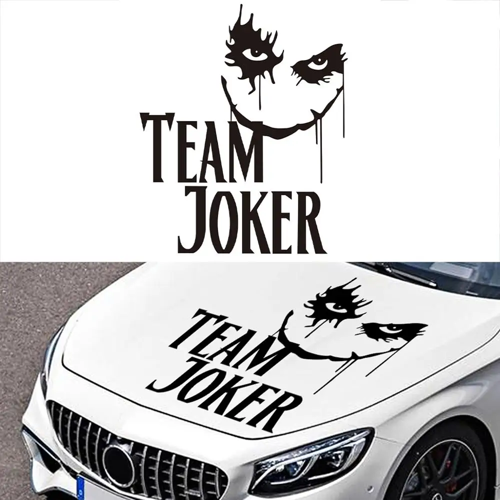 Автомобильная наклейка "TEAM JOKER" текстовая наклейка s Авто Виниловая наклейка на крышку двигателя автомобиля Наклейка