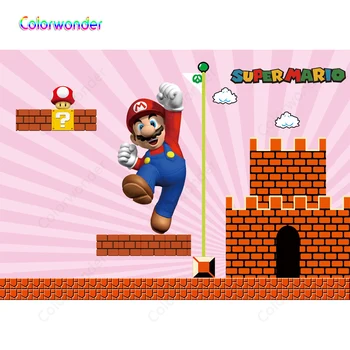 

Pink Stripes Backgrounds Little Carpenter Photography Orange Brick Castle White Clouds Kids Birthday Party Backdrops for Studio