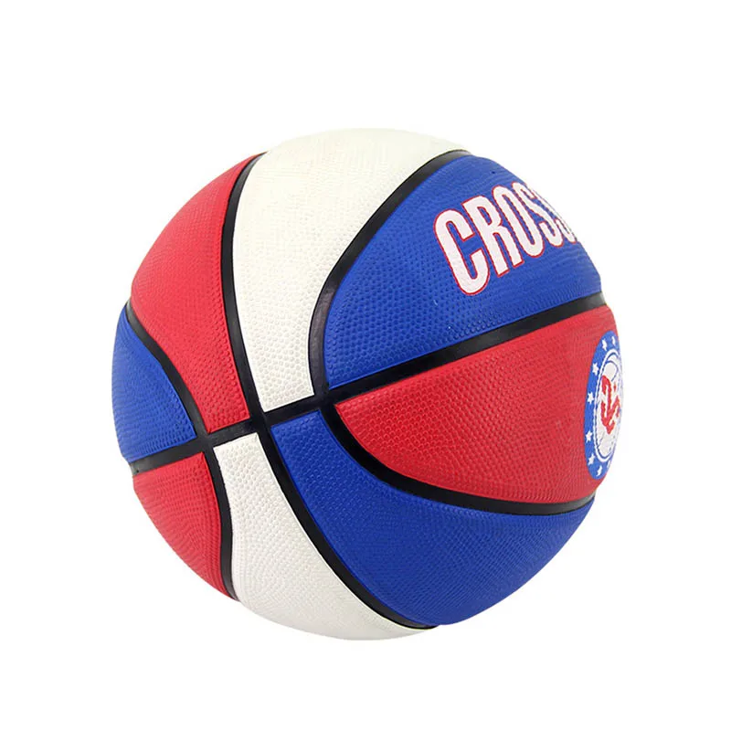 Crossway Размер 5 баскетбольный мяч резиновый PE пряжа водопоглощающая одежда баскетбольная Молодежная Корзина мяч тренировочное оборудование - Цвет: Red blue white