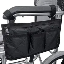 

Wheelchair Armrest Side Storage Bag Portable Pocket Suitable For Most Walking Wheels And Mobile Equipment Accessories