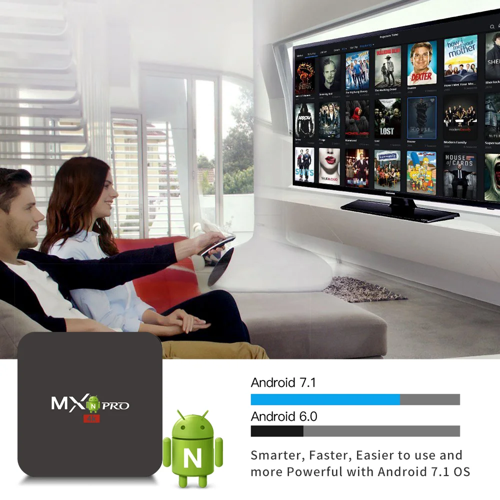 MX Pro RK3229 Android smart tv box 2 Гб 16 Гб телеприставка 4k hd медиаплеер Поддержка 2,4 ГГц wifi из Сан-Паулу, Бразилия