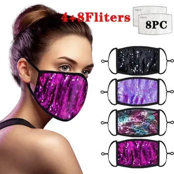 

face mask Adjustable Sequin Washable Reusable Windproof Anti-spitting Protective Mask skin care mascarilla mascara facial masque