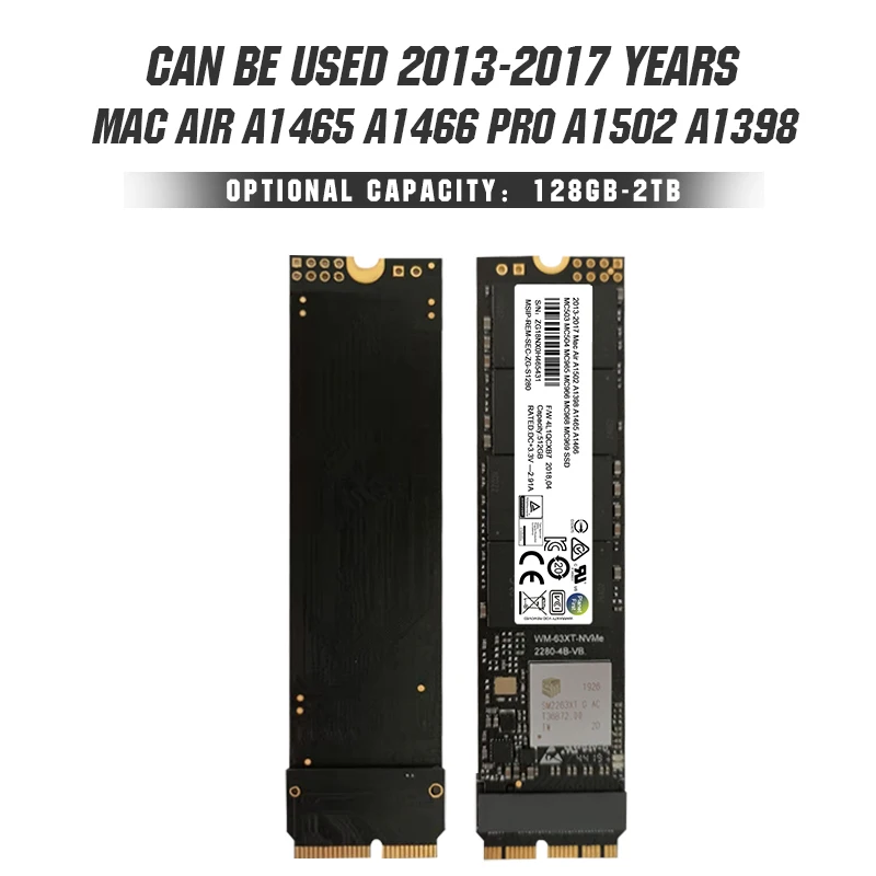 Новый 128 г 256 для Macbook Air 2013 2014 2015 A1465 A1466 imac PRO A1502 A1398 мини твердотельный диск 512 ТБ 2