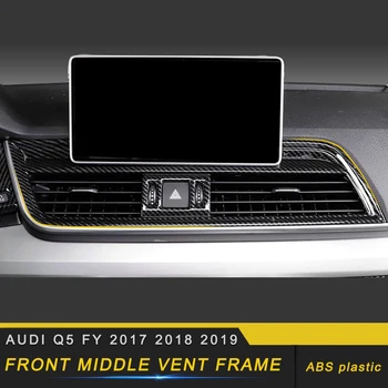

Car Accessories Center Air Vent Outlet Cover Trim Frame Sticker ABS Carbon Interior Decoration for Audi Q5 FY 2017-2020